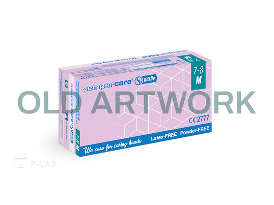 Rukavice vyšetřovací nitrilové Sempercare nitrile starý design.jpg