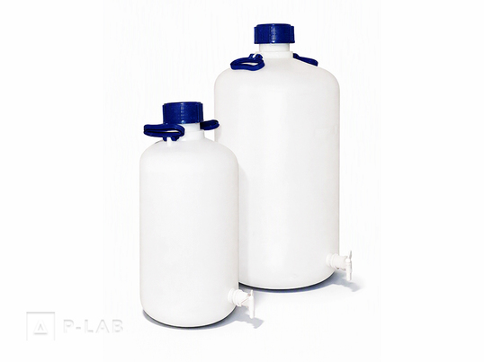 Láhev úzkohrdlá HDPE s kohoutem KARTELL.jpg